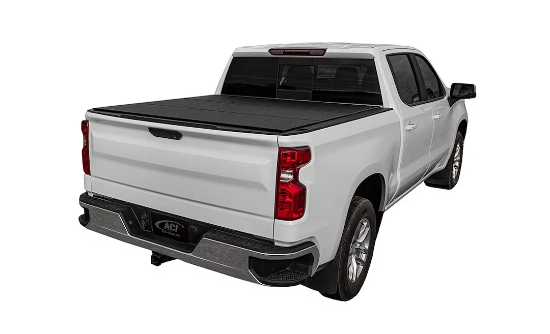 B3020109 – ACCESS Tonneau Cover, Hard Fold Low Profile 2 Folds/ 3 Panels Black Urethane Aluminum Lockable Using Tailg...